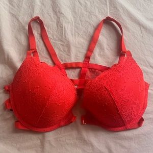 Victoria’s Secret Neon Coral/Pink Push-Up Bra 34D